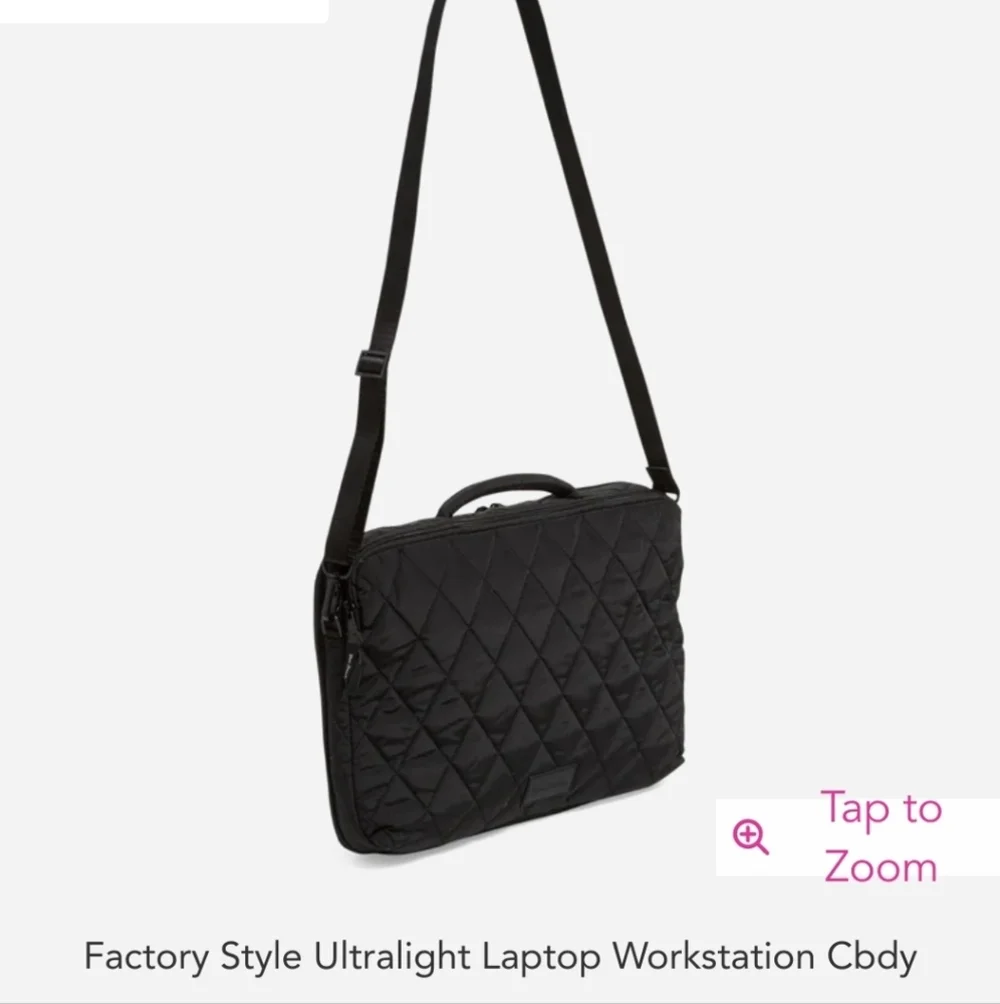Vera Bradley Factory Style Laptop Workstation Crossbody NWT